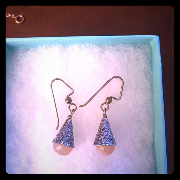 Silver earrings with Sunstone gems - Picture 1 of 2